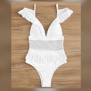 White One Piece Bathing Suit
